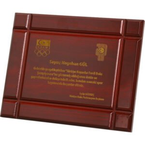 Ahşap Plaket || MDF-02 Ahşap Plaket